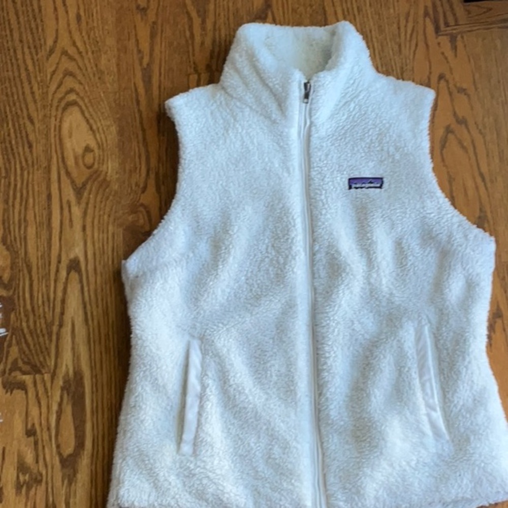 Patagonia White Fleece Vest